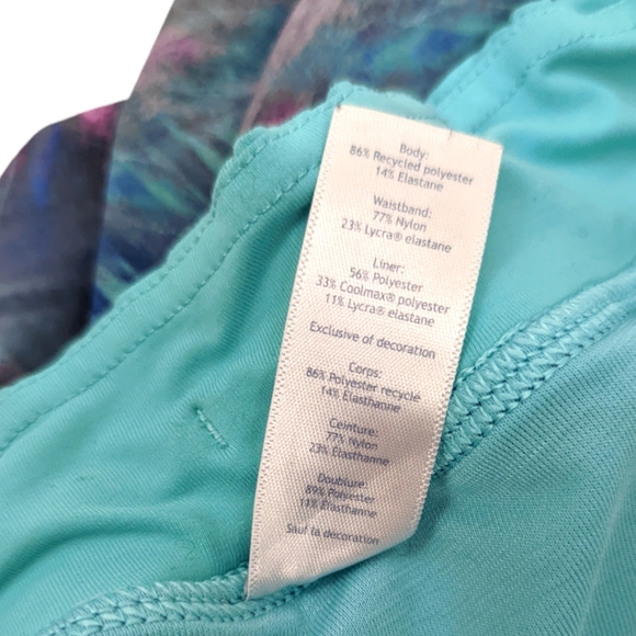 Ivivva Lululemon Girls Lightning Stride Athletic Shorts Sz 14 Blue Workout Cheer - Picture 9 of 9